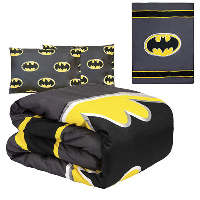 2 Piece Twin Comforter Set Emblem Logo Body Pillow Case